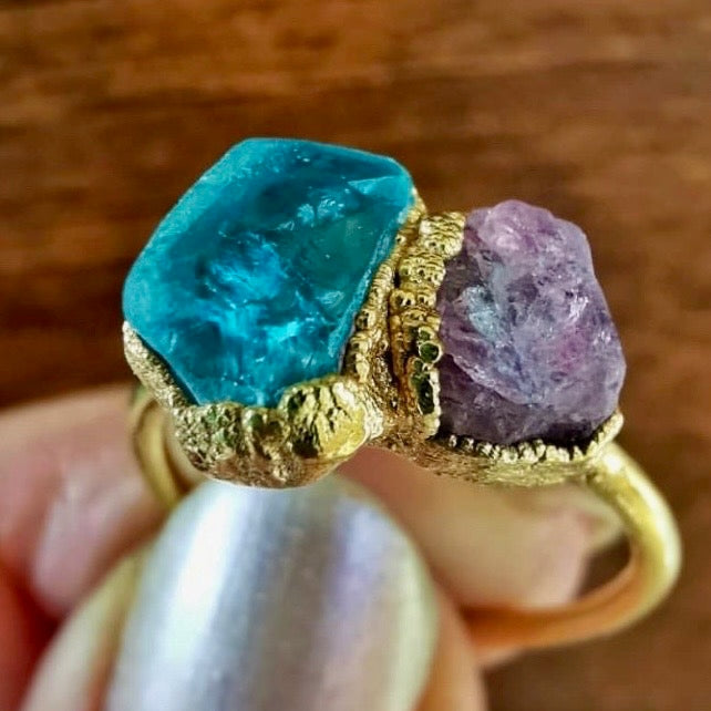 Double on sale gemstone ring