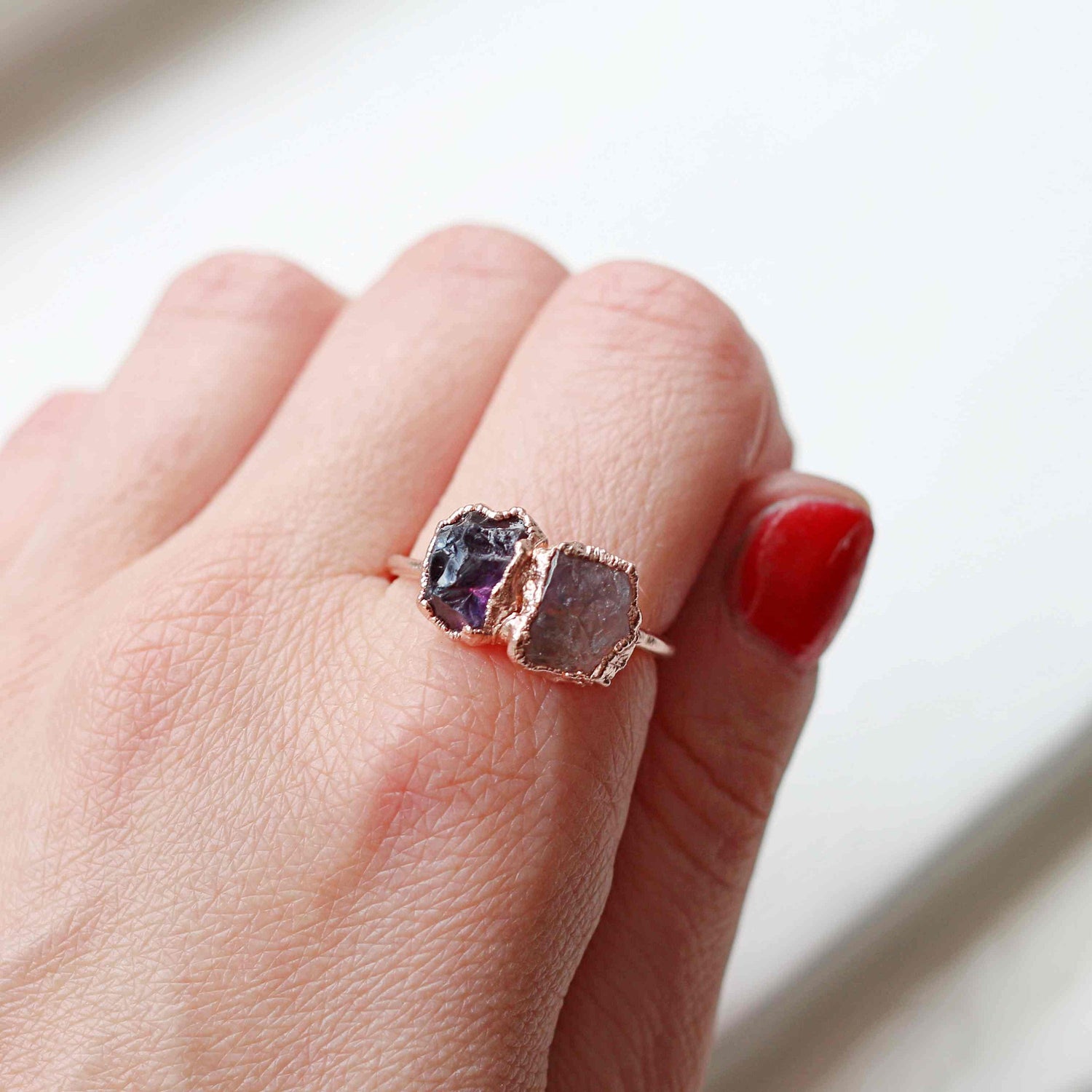 Amethyst hot sale quartz ring